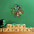 thumbnail image 5 of AYktou St Patricks Day Decorations,7.87"x7.76" Lucky St Patricks Day Decor Wooden Door Sign,Shamrock Shaped Hanging Sign for Party Supplies Home Window Wall Farmhouse Office Indoor Outdoor Decor, 5 of 9