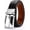 Blcak & Brown, variant on CoCoMangos Mens Reversible Leather Belt, HW Zone Leather Belts for men 1.3" Wide with Rotated Buckle Great for Jeans,Casual