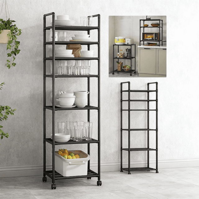 Estante De Almacenamiento Cocina Y Baño Organizador Gabinete Xtellar Negro