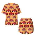 thumbnail image 5 of Picia Red Cars Pajamas Sets for Women Soft Short-Sleeved Pjs with Lounge Shorts Two Piece Sleepwear-, 5 of 9