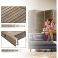 thumbnail image 6 of FDW Room Divider Partition 4 Panel Privacy Screen Folding Screen Wood Frame Screen for Home Office Bedroom,Brown, 6 of 7