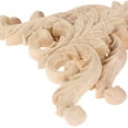 thumbnail image 3 of Wood Carved Corner Mouldings Onlay Applique Unpainted Furniture Decor 4Pcs 12x12cm, 3 of 6