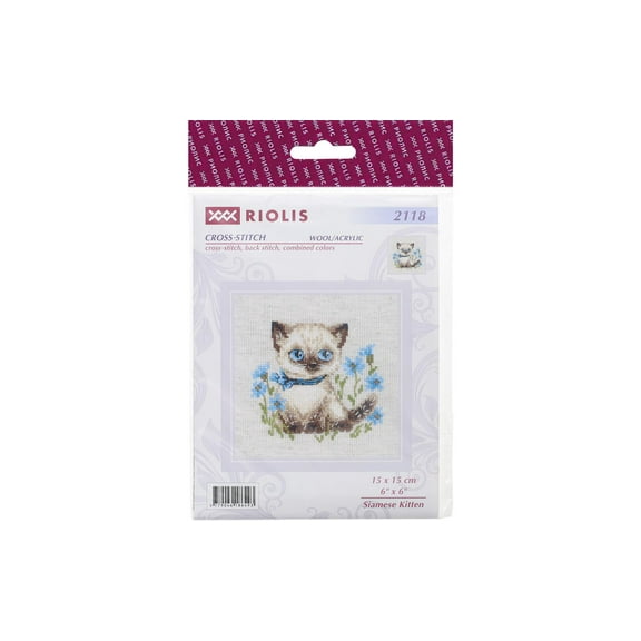 Riolis Cross Stitch Kit Siamese Kitten