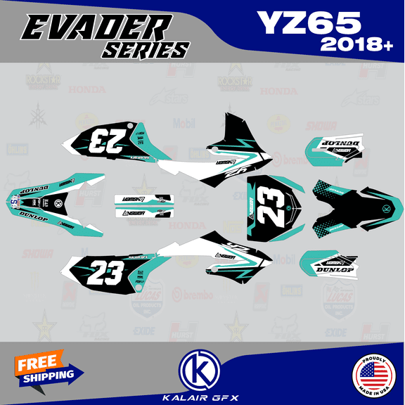 Kalair GFX Graphics Kit for Yamaha YZ65 (2018-2023) Evader Series