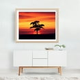 thumbnail image 3 of Sunset Silhouette - Painting Sunset Silhouette Nature Scenic Landscape Minimalist Unframed Wall Art Print 24 x 32 inches, 3 of 4