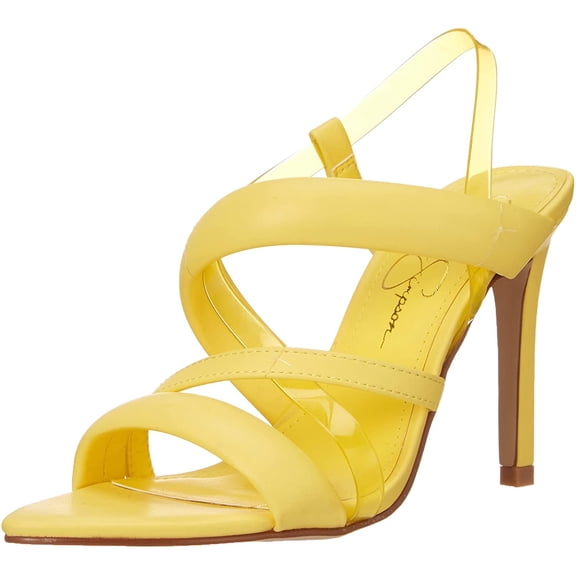 Jessica Simpson Womens Krissta Slingback High Heel Sandal Heeled 10 Buttercup