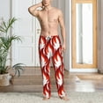 thumbnail image 2 of Fotbe Fire Symbols Pantalones de Pijama para Hombre, Pantalones de Dormir, Pantalones de Casa con Cintura Ajustable y Bolsillos-XX-Large, 2 of 6