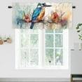 thumbnail image 2 of Funny Bird Valance Curtain Rustic Farmhouse Watercolor Bird Curtain Valances for Cafe Living Room Bath Room 1 Panel 54x18inch(2Pcs), 2 of 5