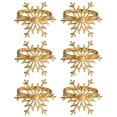 thumbnail image 2 of 6Pcs Christmas Tissue Buckles Festive Snowflake Napkin Decorations (Golden), 2 of 7
