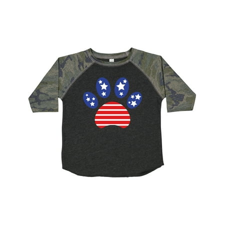 

Inktastic Patriotic Pawprint Stars and Stripes Design Gift Toddler Boy or Toddler Girl T-Shirt