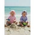 thumbnail image 6 of BemeyourBBs Toddler Baby Girls One Piece Swimsuit Infant Girls Bathing Suit Long Sleeve Polka Dot Zipper Swimwear Rash Guard with Hat Set UPF 50+ Summer Beach Wear, 6 of 9