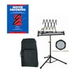 Band Directors Choice Educational Bell Kit Pack Movie Favorites Deluxe w/Carry Bag, Drum Practice Pad & Sticks & Movie Favorites Band Folios Book