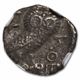 thumbnail image 2 of Arabia Felix. Sabaeans Silver Half Unit Owl c.3rd-2nd BC Fine NGC, 2 of 3