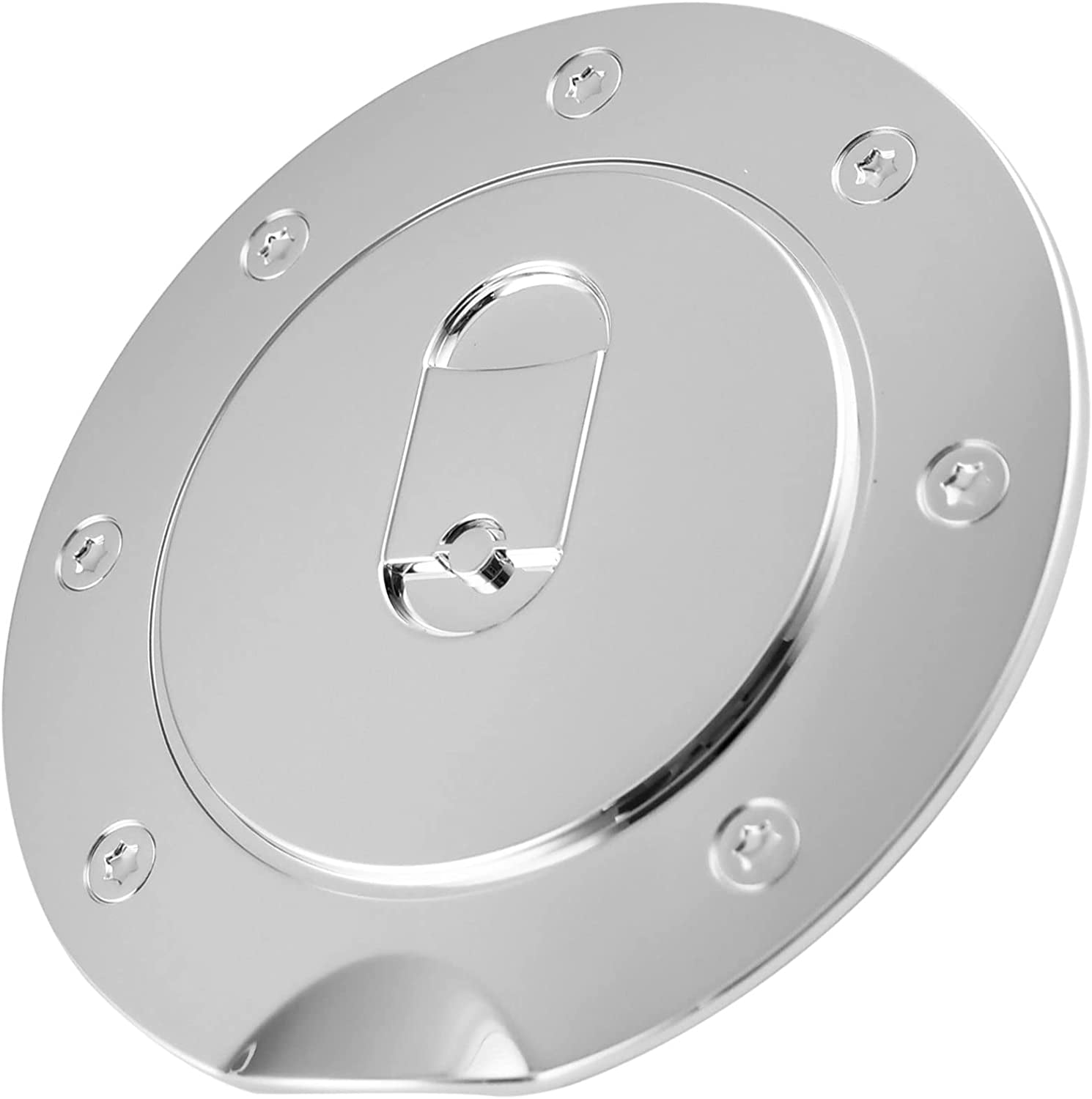 Chrome Gas Cap Cover Trim For 2009-2014 Ford F150 – Self-Adhesive Fuel Filler Door Sticker
