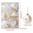 thumbnail image 3 of 6PCS Christmas Ornaments Clearance Xmas Decorations Clearance Indoor 6PCS Christmas Tree Ball Bauble Hanging Home Party Ornament Decor 6Cm, 3 of 4