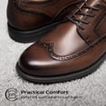 thumbnail image 2 of Bruno Marc Men's Brogue Wingtip Oxfords, Full Grain Leather Dress Shoes Flexible Forefoot for Work & Business Comfort Lightweight Lace Classic Formal Shoes, 2 of 7