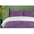 thumbnail image 4 of Ambesonne Eggplant Duvet Cover Sets, Arrangement Ornament, 2-Queen, Violet, 4 of 7