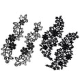 thumbnail image 1 of 2 Pares De Encajes De Tela Encaje Escote Flor Tela Decoración De Ropa, 1 of 9