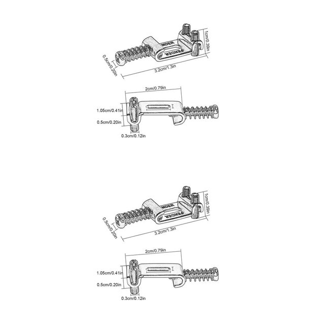 ZLight 6 Pcs Guitares Électriques Système de Selle Tremolo Bridge Pièces de Rechange Accessoire d'Entretien d'Instrument à Cordes pour Spectacle Musical comme Images 2Ensemble