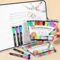 thumbnail image 3 of Musbetu 12Pcs Magnetic Liquid Marker Pen Dry Erase Highlighter Pen for Calendar Planning Board Whiteboard Window/Mirror 12 Colors Planner Marking Pen School Office Supplies, 3 of 7