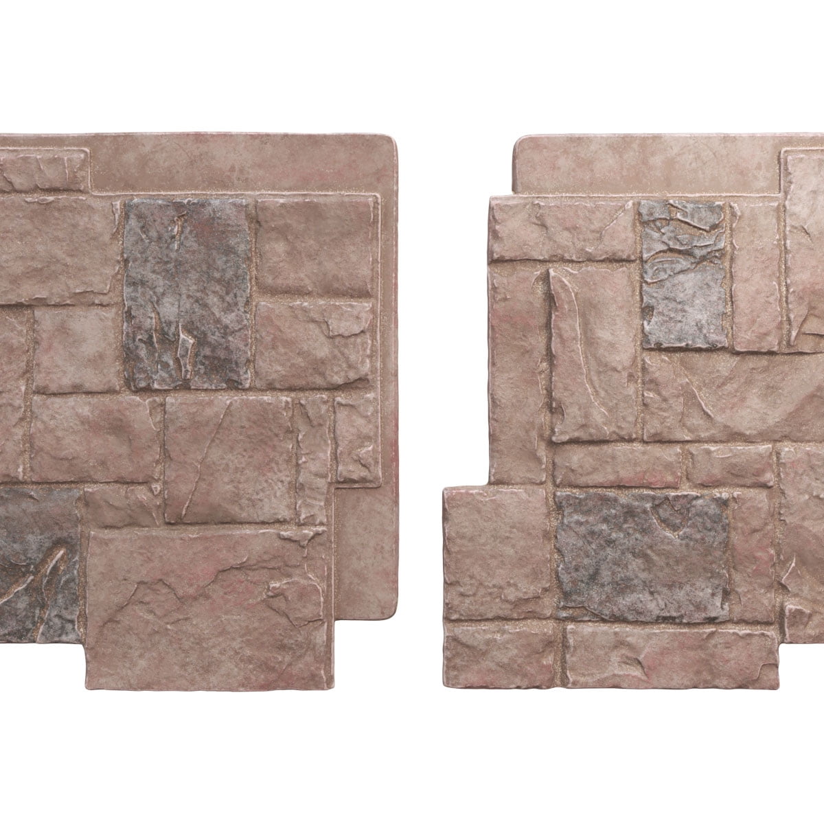 Ekena Millwork 49"W x 24 1/2"H x 1 1/4"D Castle Rock Stacked Stone, EverStone Faux Stone Siding Panel, Shasta