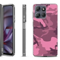 Shockproof Protective Phone Case for Motorola Moto G 5G 2025, by OneToughShield - Camo Pink