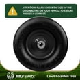 thumbnail image 5 of WOLF PACK 2 Pack 11x6.00-5 Flat Free PU Tire and Wheel, Smooth Tread Tire for Zero Turn Mowers, 5.875" Centered Hub and 3/4" Bushings Size, 400lbs Capacity, Universal Fit Adapter Kit included, 5 of 6