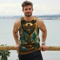 thumbnail image 6 of Lsque Creekside Meditating Puppy Pattern Mens Tank Tops Muscle Athletic Quick Dry Sleeveless Workout Fitness T Shirts Beach Tank Top, Loose-fit Sleeveless Shirt for Men-XX-Large, 6 of 7
