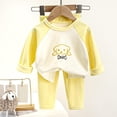 thumbnail image 2 of KPOPLK Toddler Girl Clothes Cute Printed Sweatshirt Pants 2Pcs Fall Outfits for Little Girls Clothing 2 Pcs Set 1T 2T 3T 4T 5T(6-12 Months,Light Yellow), 2 of 4