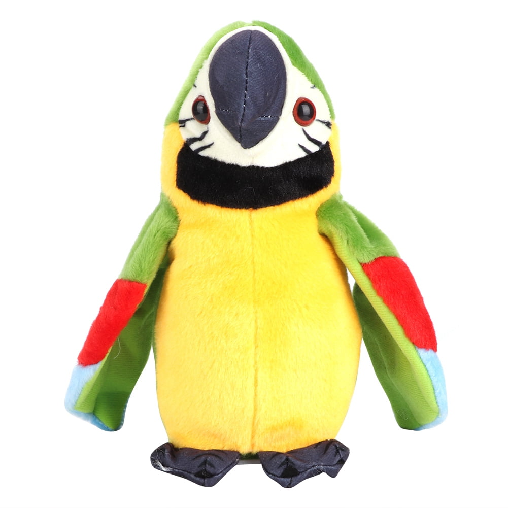 Greensen Cartoon Cute Electric Recording Learning Talking Plush Parrot