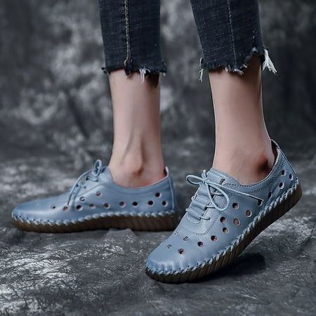 

Casual Shoes Fashion Spring And Summer Soft Bottom Lace-Up Shoes Hollow Breathable Women s Shoes