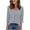 Grey, variant on cfhntfmh Womens 3/4 Length Sleeve Tunic Tops Casual Round Neck Shirts Business Work Blouses Trendy Flowy Tees