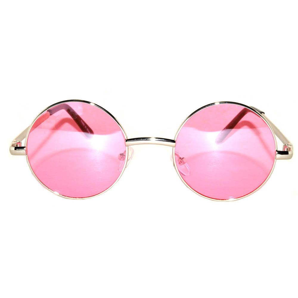 OWL ® Eyewear Sunglasses 43mm Women’s Metal Round Circle Silver Frame Pink Lens One Pair - image 2 of 3