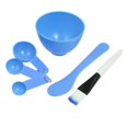 thumbnail image 1 of Onwon 4 en 1 mujeres niña señora cuidado de la piel facial DIY máscara maquillaje conjunto de herramientas de mezcla kits incluyen tazón palo cepillo calibre cuchara (azul), 1 of 5