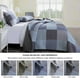 thumbnail image 3 of Juego de edredón reversible de algodón lavado con acolchado de patchwork a cuadros de 3 piezas para dormitorio, hogar, tamaño Queen, multicolor, 3 of 5