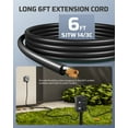 thumbnail image 6 of DEWENWILS Outdoor Light Timers with Remote Control, 6 Grounded Outlets, 100FT Remote Control, 6FT Extension Cord, Dusk to Dawn Power Stake Timer for Christmas Lights, Holiday Decor, 6 of 7