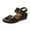 Black, variant on Anuirheih Women's Summer Fashion Casual Comfortable Sandals Solid Color Wedge Metal Buckle Sandals Sandals Women (Gray)