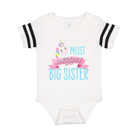

Inktastic Most Magical Big Sister- cute unicorn Gift Baby Girl Bodysuit