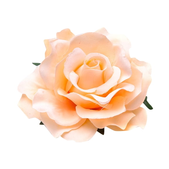 Elegant Rose Flower Hair Set Floral Brooches Pin Boho Hairpins Women Girls Lady Bridal Accessories, 10 cm, Orange
