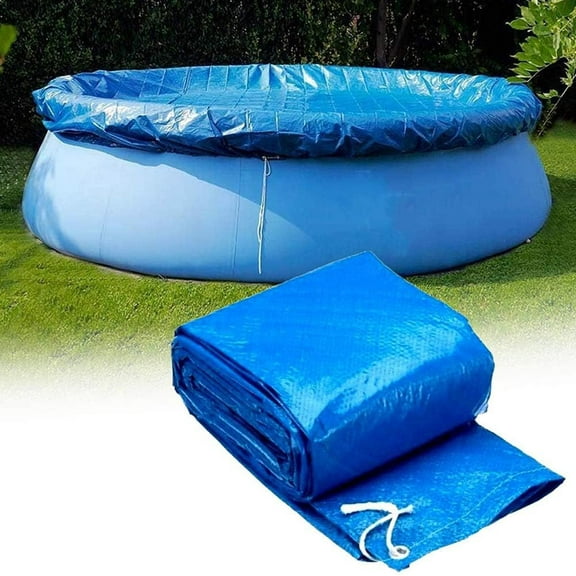 10 Ft Round Pool Cover, Round Pool Cover For Inflatable Pools, Solar Cover For Round Frame Pools, Inflatable Pool Covers, Hot Tub Spa Pool Blanket Covers Ideal For Waterproof And Dustproof