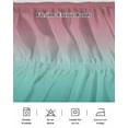 thumbnail image 5 of Ombre Green Pink Wrap Around Bed Skirts for King Bed 16" Drop, Bed Skirt with Adjustable Elastic Belt Dust Ruffle Bed Valance for Bedroom Hotel Luxury Colorful Painting Bed Frame Cover, 5 of 7