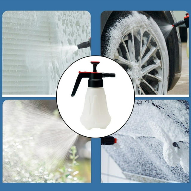 Pulverizador de bomba manual portátil Herramientas de limpieza con 3 adaptadores Lavadora a presión Hervidor de espuma Botella de espuma de .5L Macarena Pulverizador de espuma