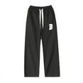 thumbnail image 4 of Pantalones deportivos de pierna ancha para hombre para verano: pantalones deportivos blancos acampanados y holgados, con corte amplio, para streetwear y ocio, 4 of 4