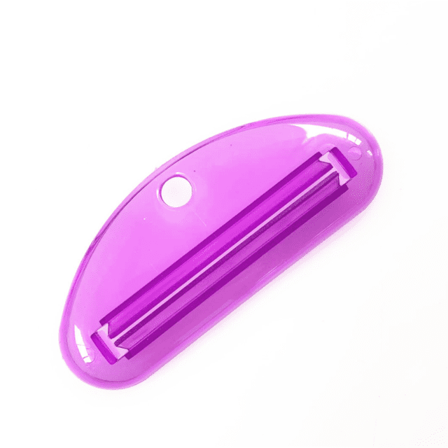 4-Pack Toothpaste Squeezer, Toothpaste Tube Squeezer for Toothpaste Hair Salon, Hand Cream, Paint Tube, Cosmetics, Transparent Purple