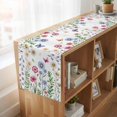 thumbnail image 6 of Table Runners 72 Inches Long Dress Scarves, Spring Floral Farmhouse Kitchen Table Runner, Coffee Tablerunners, Pink Blue Flowers Botanical Butterflies 14x72 Inch, 6 of 9