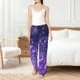 thumbnail image 4 of Fotbe Purple Bubble Abstract Art Pantalones de Pijama para Mujer, Pantalones de Dormir, Pantalones Pj con Cordón y Bolsillos-3X-Large, 4 of 6