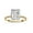Yellow Gold, variant on Hidden Halo Engagement Ring for Women, 2.85 Carat (ctw) Emerald and Round Cut Lab Grown Diamond Solitaire Ring In 14K White Gold Over Sterling Silver F-G-H, SI Quality Ring Size-6