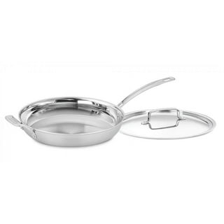 Cuisinart French Classic Tri-Ply Stainless 12 Skillet with Helper Handle,  1.0 CT 