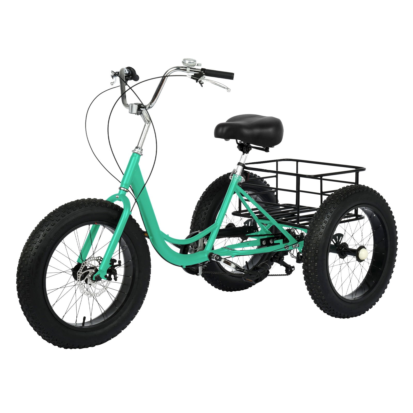 Details about   24" Adult Tricycle Three Wheel Trike Bike Cruiser with Rear Basket Child Seat US 