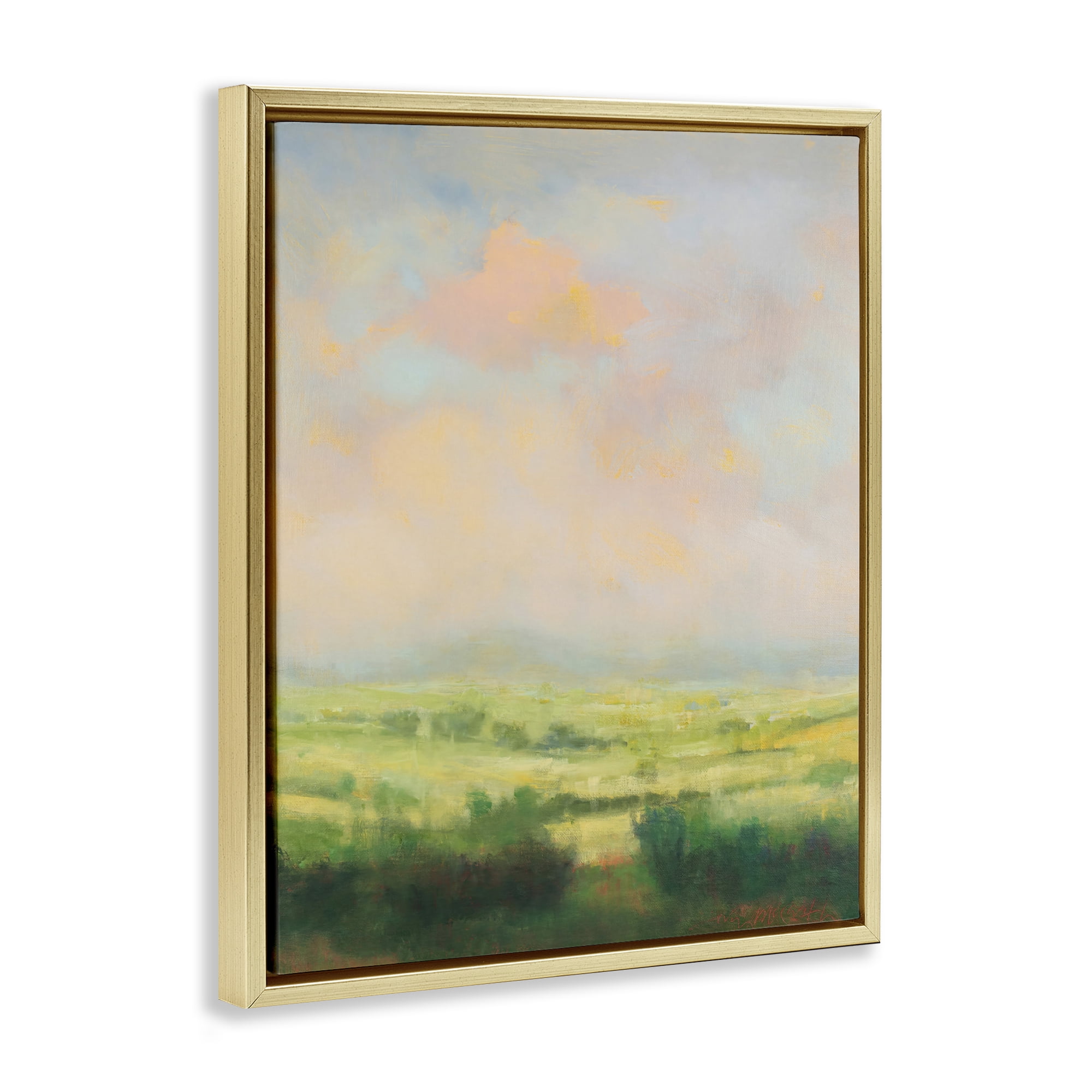 Stupell Industries Springtime Farnese Landscape Gold Framed Floater Canvas Wall Art, design by William McCarthy
